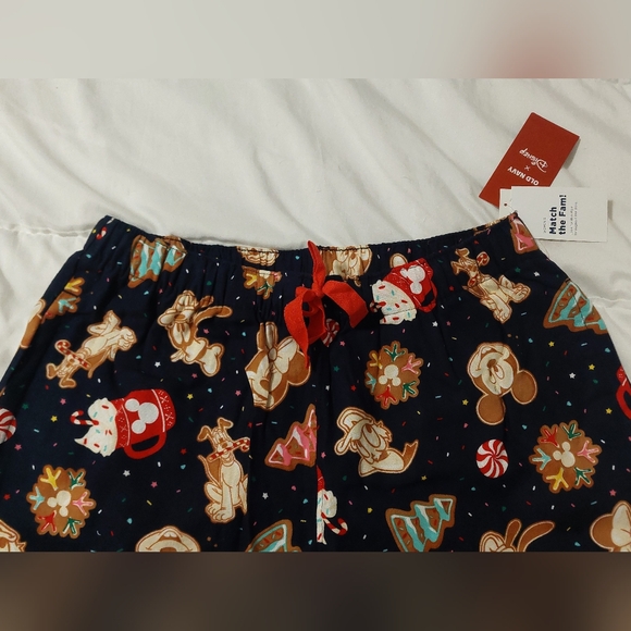 Disney "Holiday Cookie" Flannel Pajama Pants Small Old Navy - Picture 4 of 8